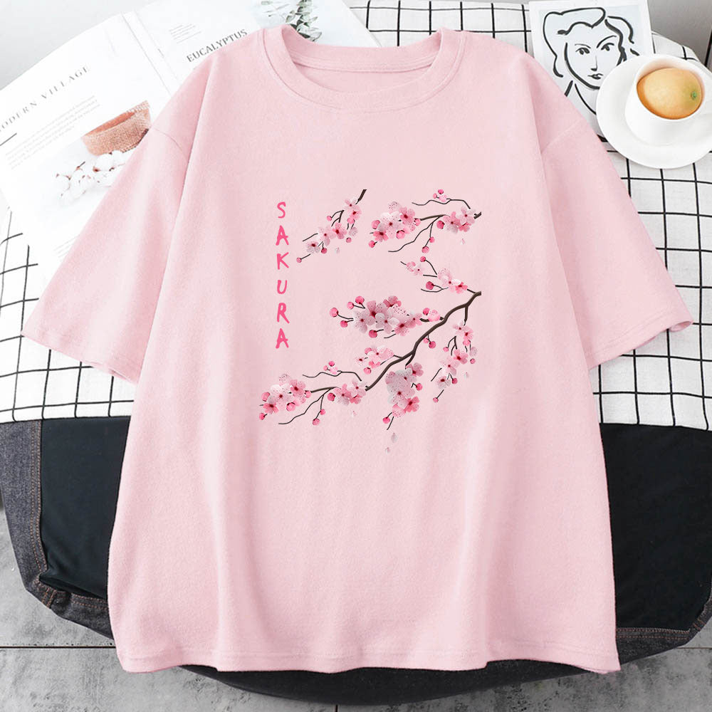 Cherry Blossom Women's Graphic Tee, Pink