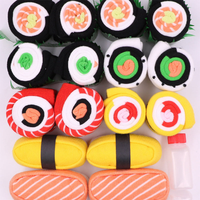 Sushi Novelty Socks Set - Combed Cotton Mid-Calf, alternate view 6
