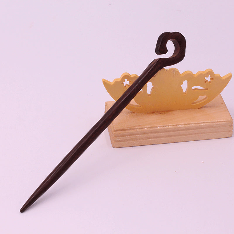 Carved Wooden Hair Stick - Polished Open-Work Hairpin, Style B