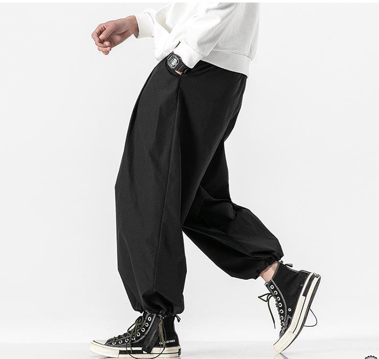 Wide-Leg Drawstring Pants - Japanese Street Style, view 3