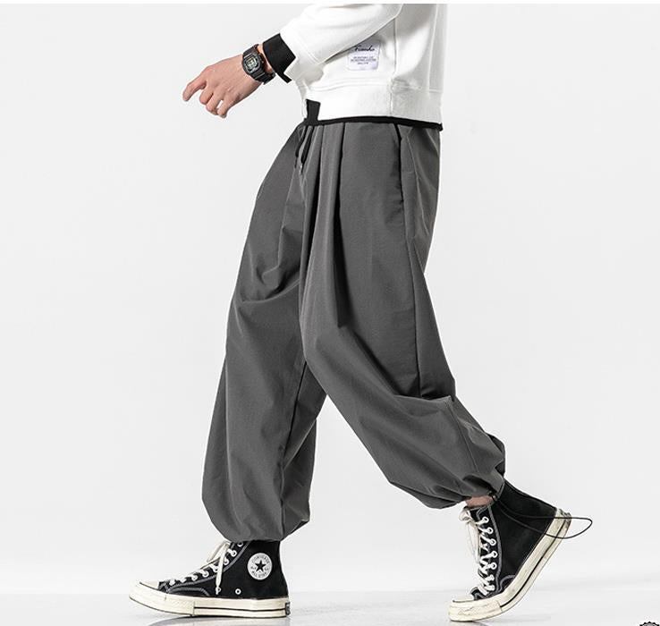 Wide-Leg Drawstring Pants - Japanese Street Style, view 5