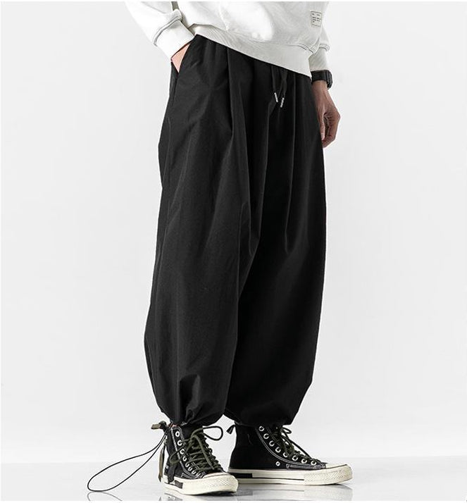 Wide-Leg Drawstring Pants - Japanese Street Style, view 4