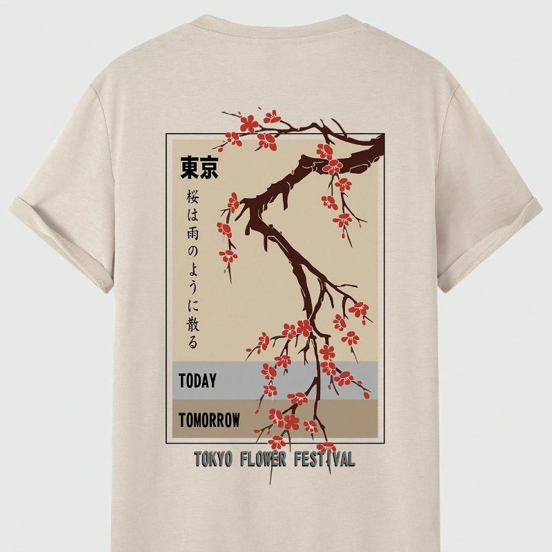 Tokyo Flower Festival Retro Art Tee, main view
