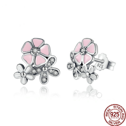 Cherry Blossom Flower Earrings - Sakura Design, main view