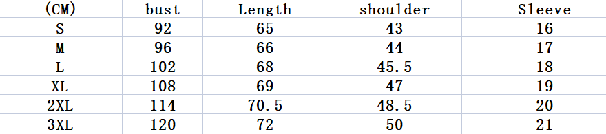 Koi Fish Graphic Tee, size chart