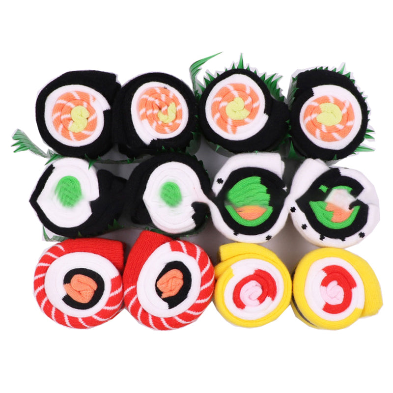 Sushi Novelty Socks Set - Combed Cotton Mid-Calf, alternate view 2