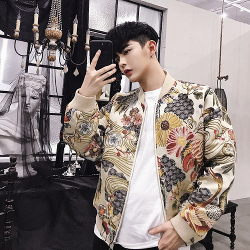 Crane Embroidered Cotton Jacket, view 2