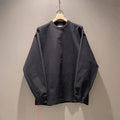 Loose Solid Long Sleeve Tee - Japanese Street Style, Black