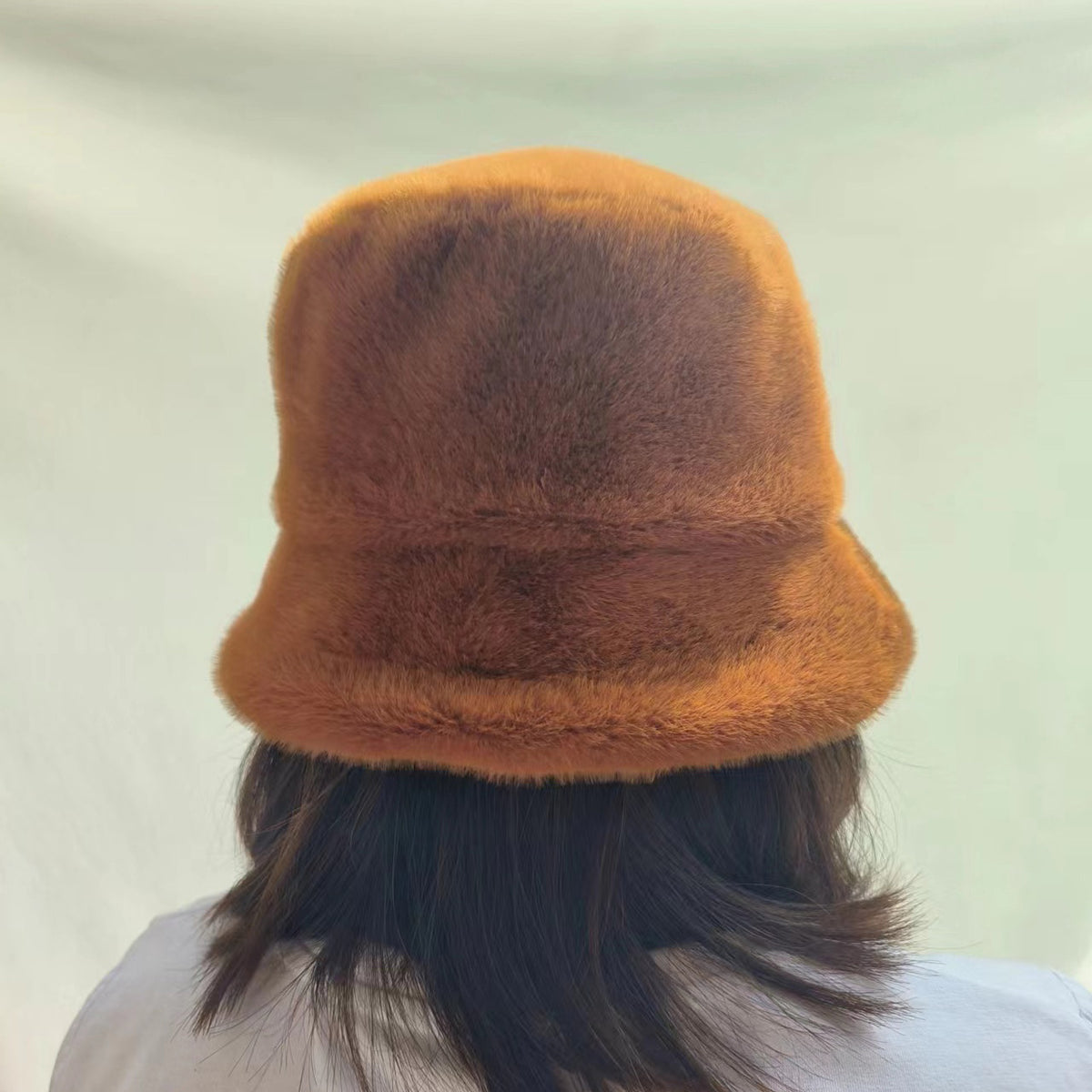 Japanese-Style Knit Bucket Hat - Soft Dome Crown, All-Season, Brown
