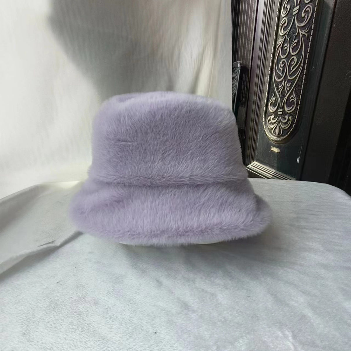 Japanese-Style Knit Bucket Hat - Soft Dome Crown, All-Season, Light Gray