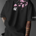 Tokyo Cherry Blossom Graphic Tee in black