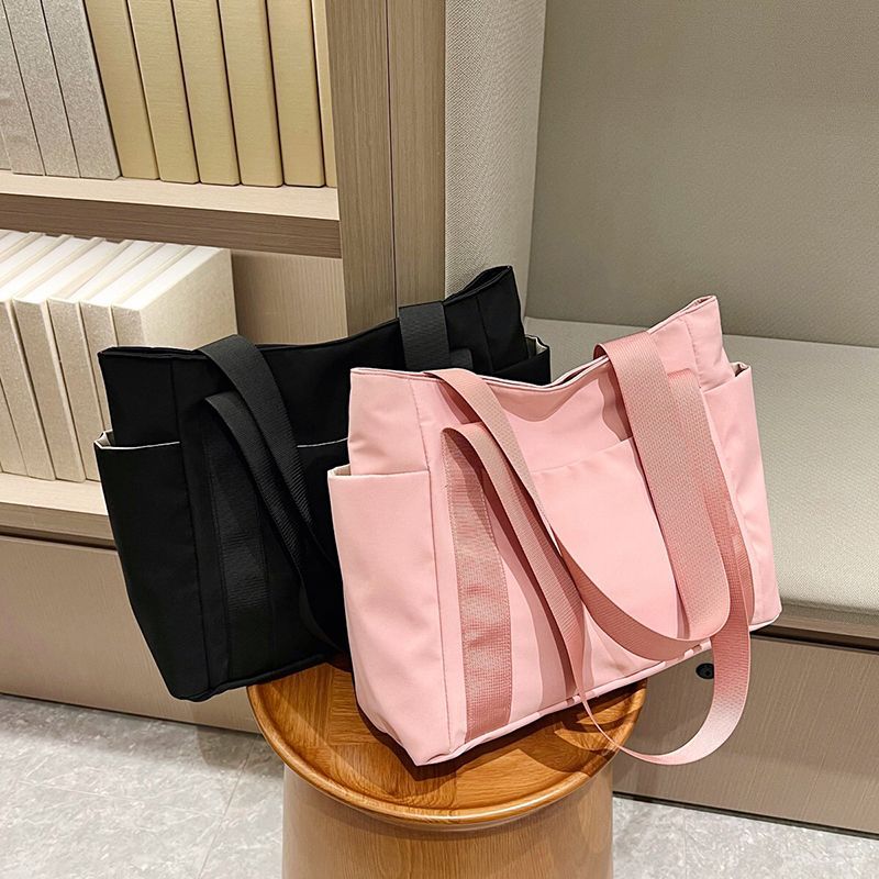 Minimalist Japanese-Style Nylon Tote Shoulder Bag, product view 1