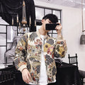 Crane Embroidered Cotton Jacket, As pictured