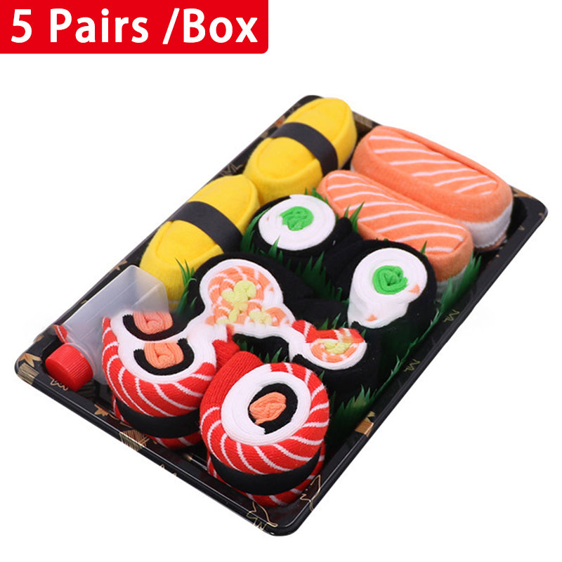 Sushi Novelty Socks Set - Combed Cotton Mid-Calf, alternate view 8