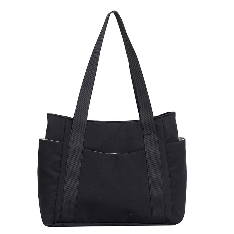 Minimalist Japanese-Style Nylon Tote Shoulder Bag, product view 5