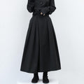 Samurai-Style Wide-Leg Pants - Black Japanese Trousers, black, main view